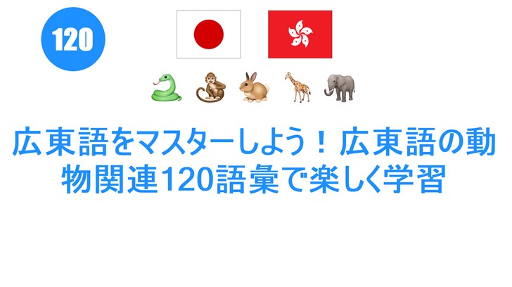 広東語をマスターしよう！広東語の動物関連120語彙で楽しく学習